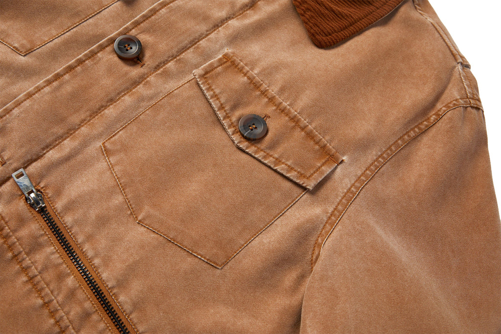 Regiment Jacket – Men's Canvas Field Jacket – Corduroy Collar Utility Cole Hampton