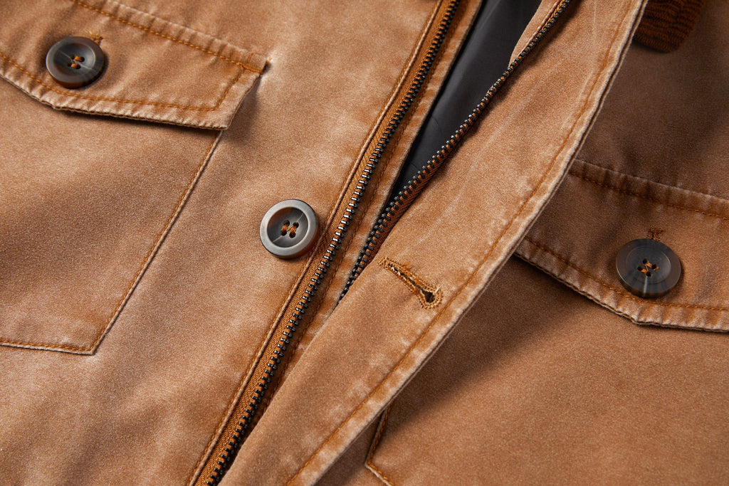 Regiment Jacket – Men's Canvas Field Jacket – Corduroy Collar Utility Cole Hampton