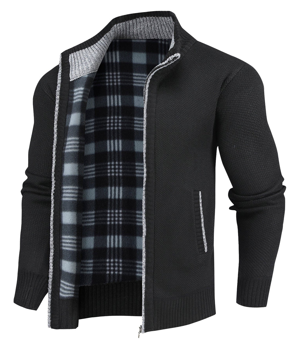 Flannel-Lined Full-Zip Sweater (5 Designs) Cole Hampton