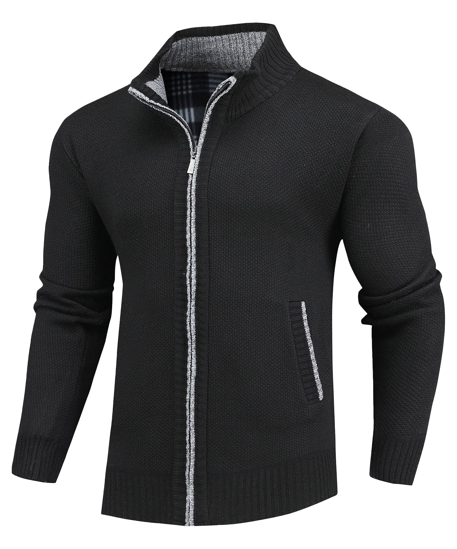 Flannel-Lined Full-Zip Sweater (5 Designs) Cole Hampton