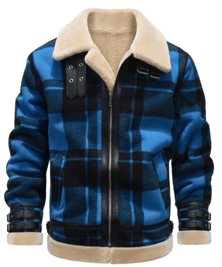 Rugged Ridge Jacket – Men's Plaid Wool-Blend Shirt Jacket – Sherpa-Lined Winter Cole Hampton