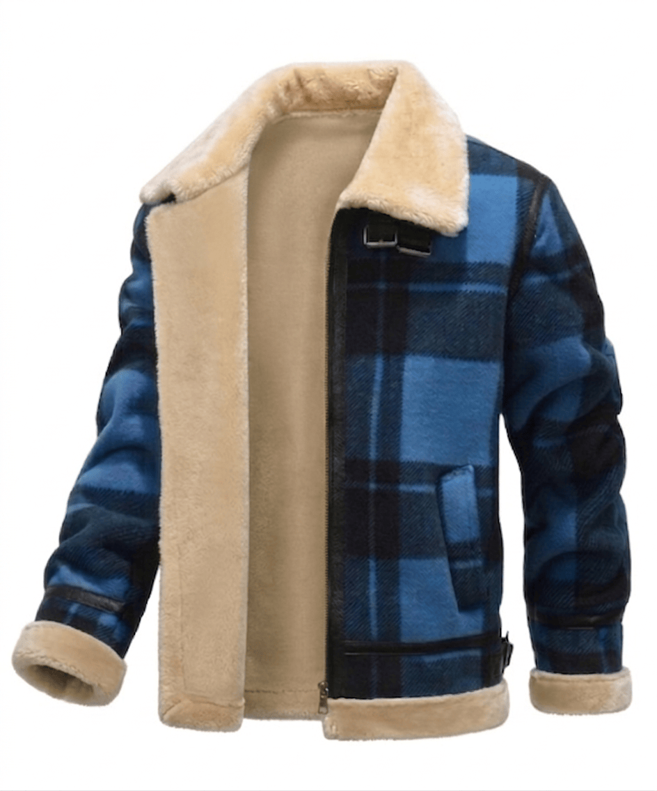 Rugged Ridge Jacket – Men's Plaid Wool-Blend Shirt Jacket – Sherpa-Lined Winter Cole Hampton