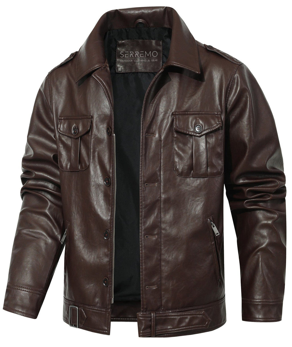 Winslow Jacket – Men's Faux Leather Jacket – Classic Moto Style Cole Hampton