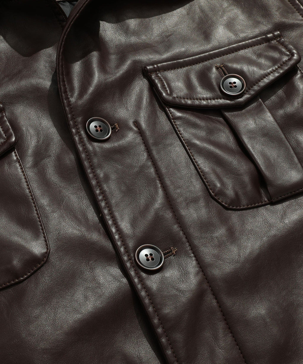 Winslow Jacket – Men's Faux Leather Jacket – Classic Moto Style Cole Hampton