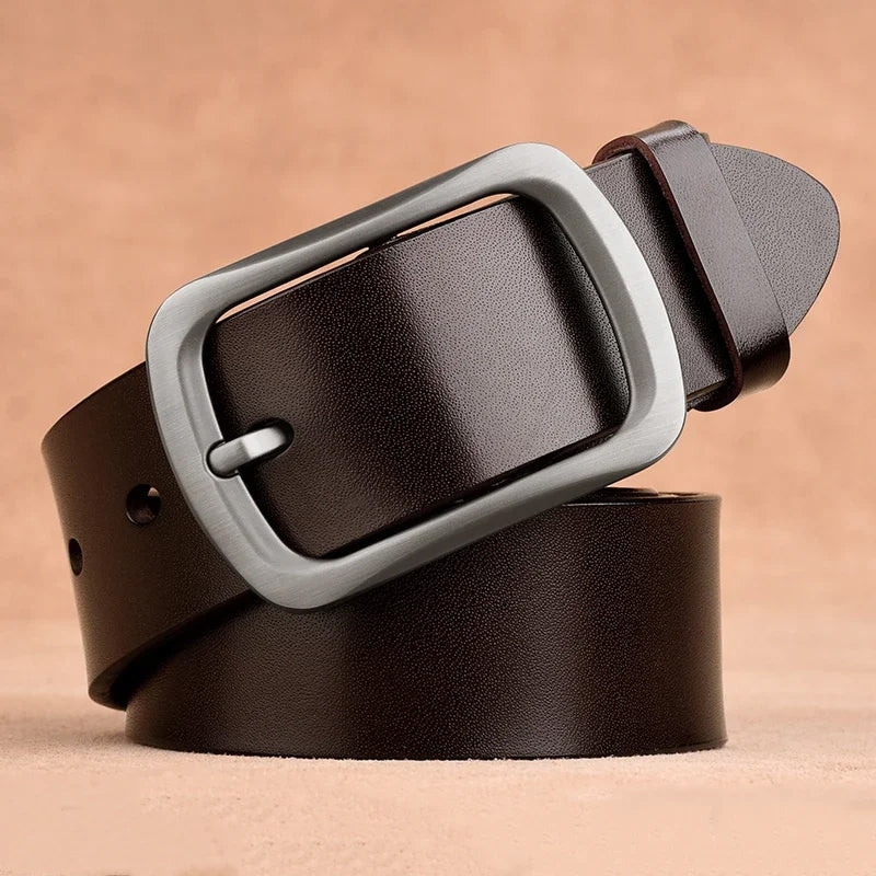 Classic Genuine Leather Belt with Metal Pin Buckle Cole Hampton