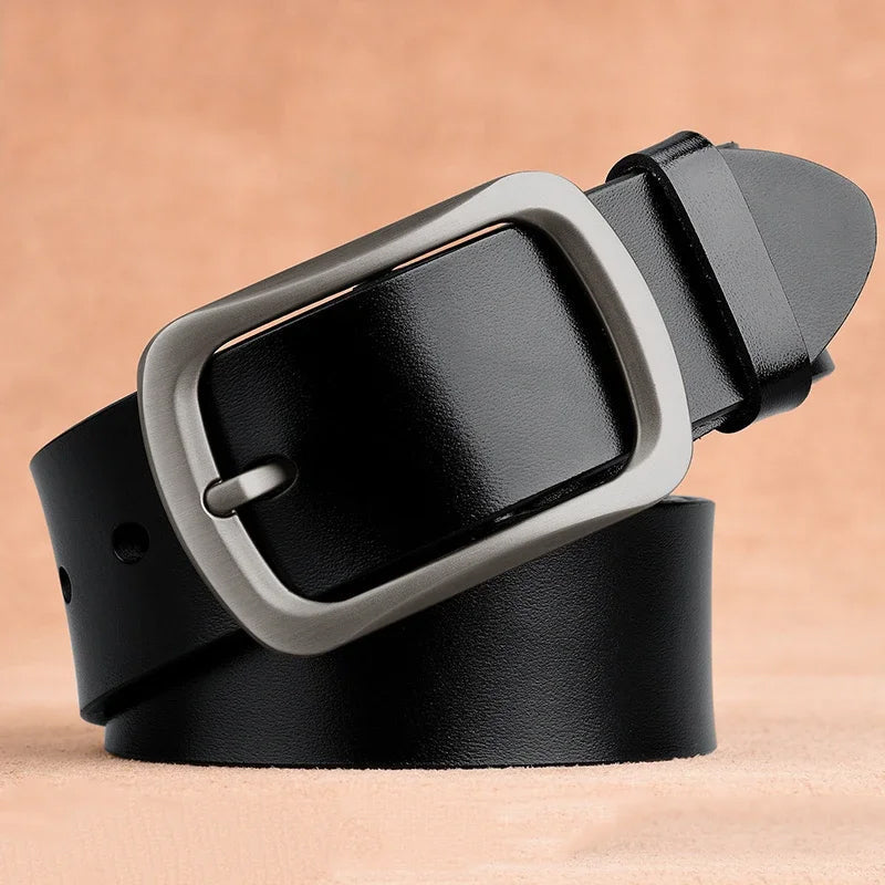 Classic Genuine Leather Belt with Metal Pin Buckle Cole Hampton