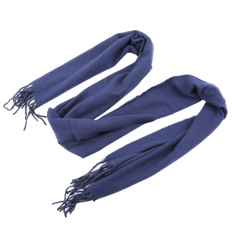 Classic Long Scarf with Fringe Detail Cole Hampton