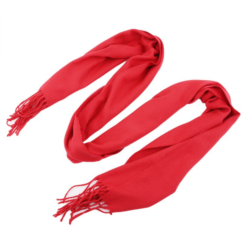 Classic Long Scarf with Fringe Detail Cole Hampton