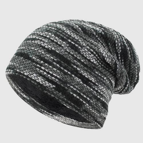 Cozy Striped Winter Beanie Ash & Harbor