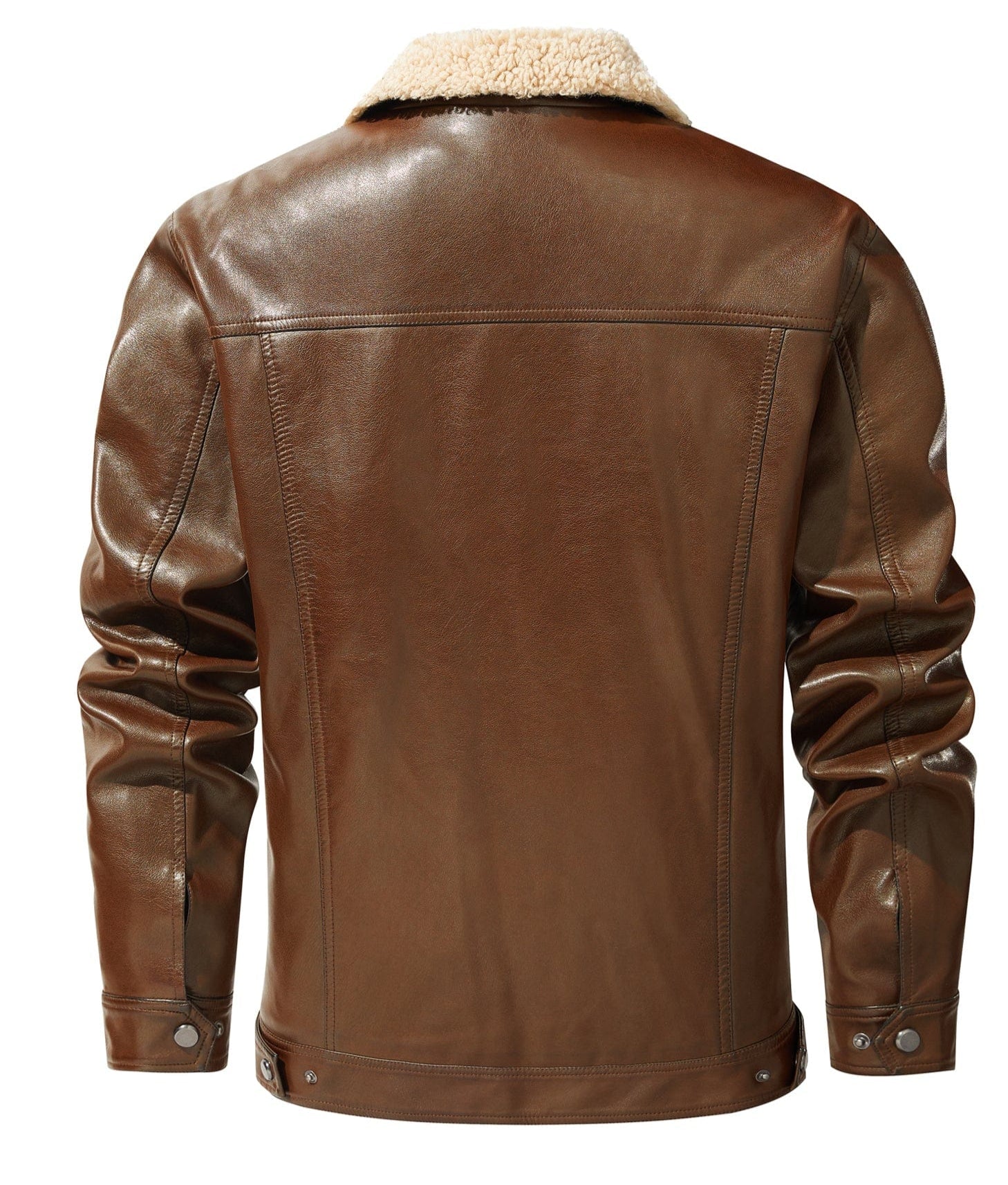 Timberline Jacket – Men's Faux Leather Aviator Jacket – Shearling Collar Cole Hampton