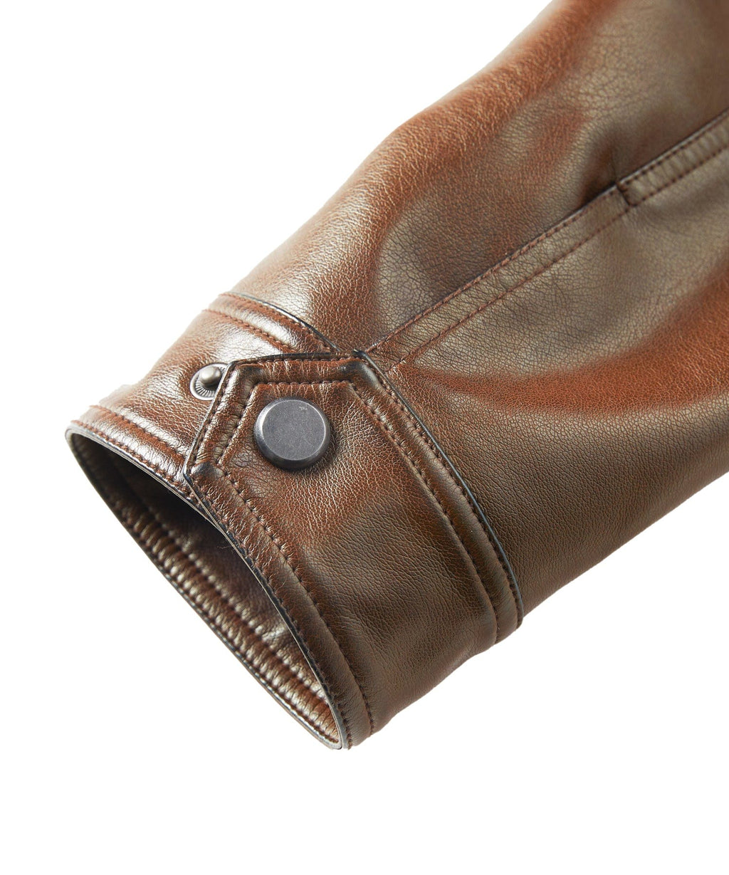 Timberline Jacket – Men's Faux Leather Aviator Jacket – Shearling Collar Cole Hampton