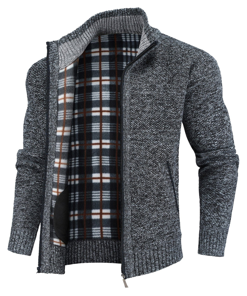 Flannel-Lined Full-Zip Sweater (5 Designs) Cole Hampton