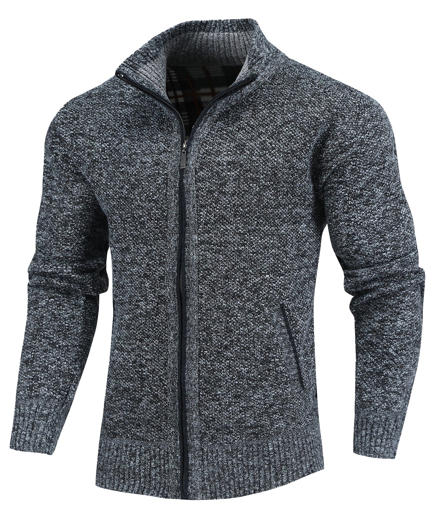 Flannel-Lined Full-Zip Sweater (5 Designs) Cole Hampton
