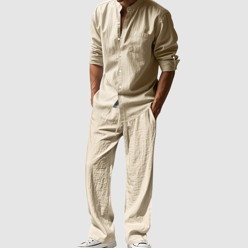 Ethan - Men's Linen Button Up Shirt and Pants Set Cole Hampton