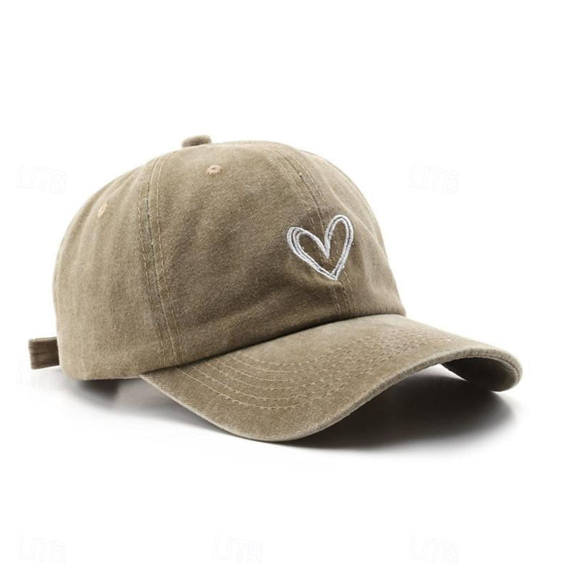 Everyday Denim Cap with Heart Embroidery Cole Hampton