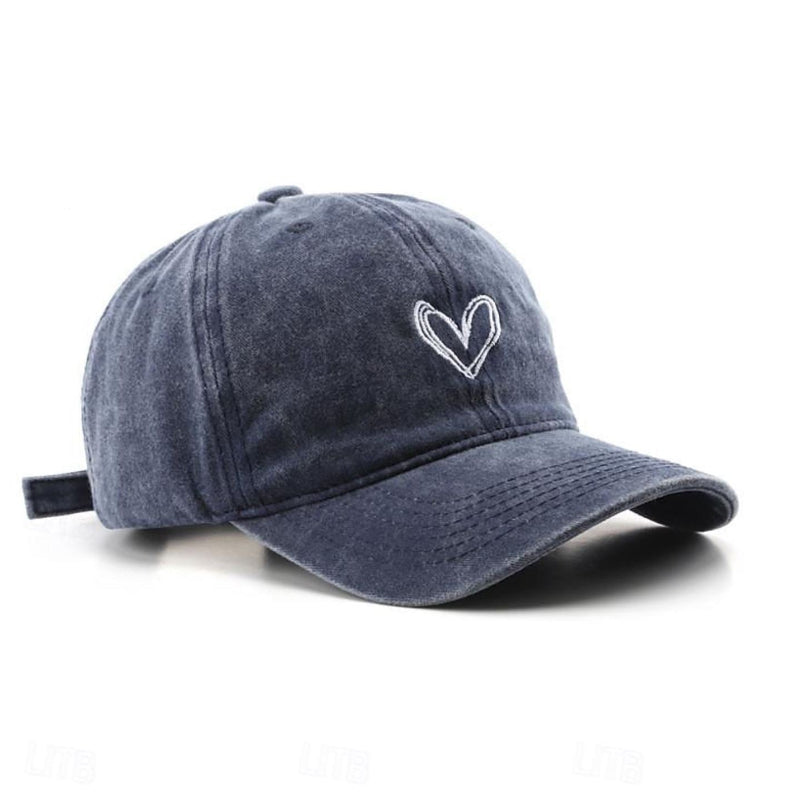 Everyday Denim Cap with Heart Embroidery Cole Hampton