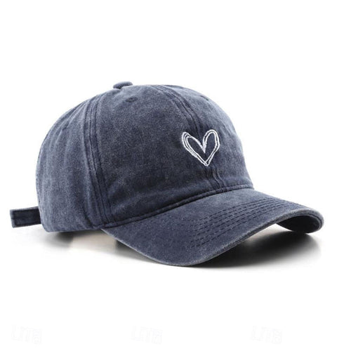 Everyday Denim Cap with Heart Embroidery Cole Hampton