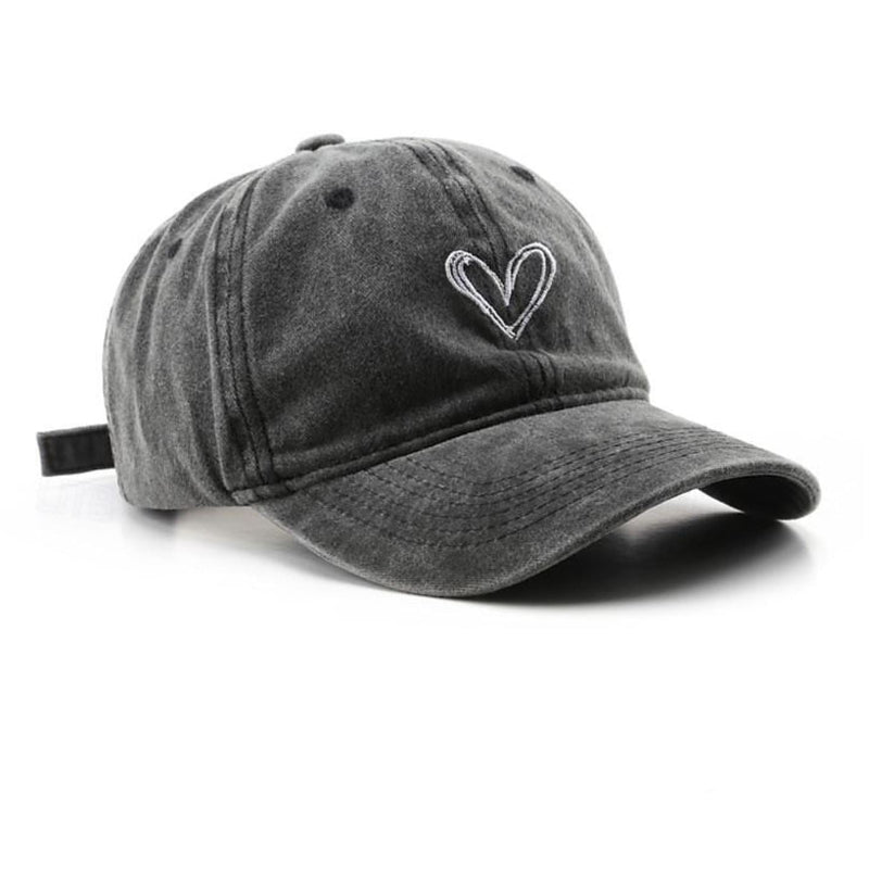 Everyday Denim Cap with Heart Embroidery Cole Hampton