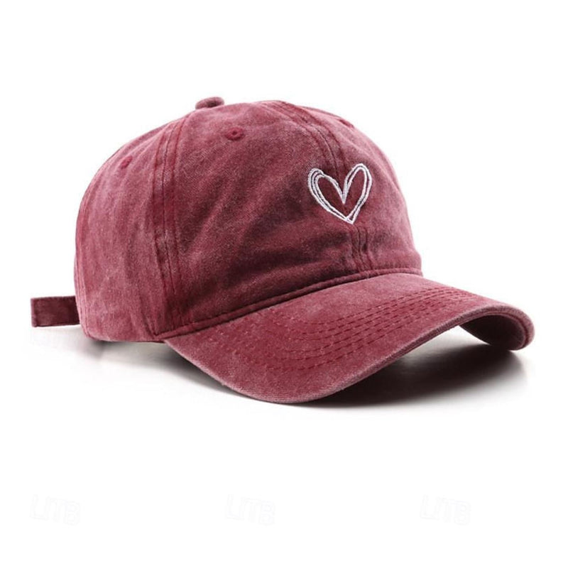 Everyday Denim Cap with Heart Embroidery Cole Hampton