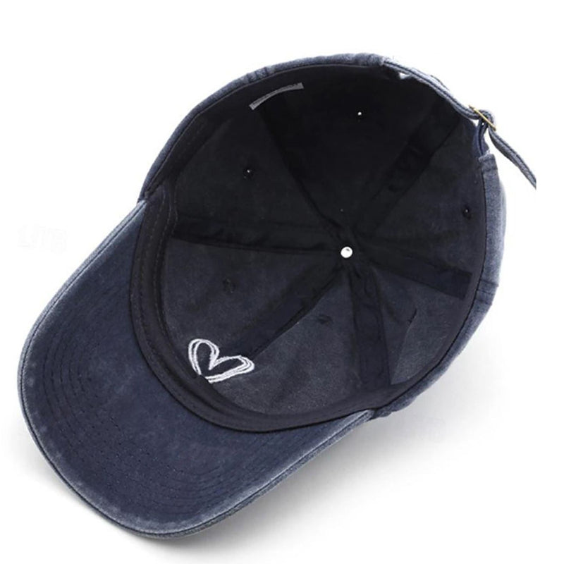 Everyday Denim Cap with Heart Embroidery Cole Hampton
