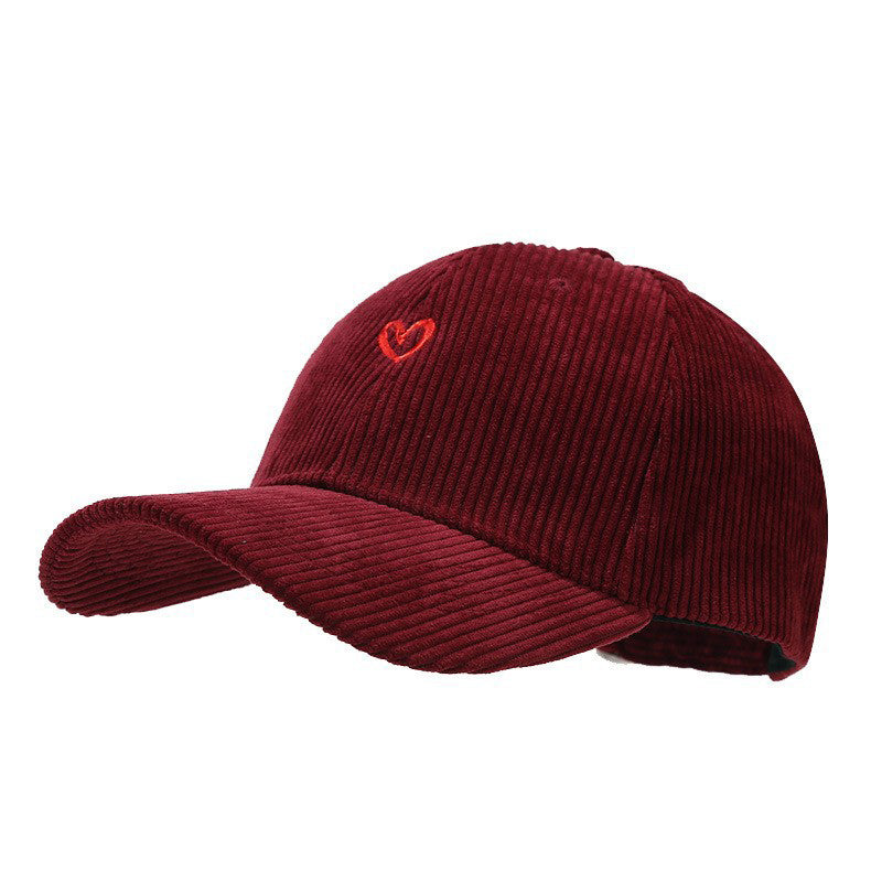 Everyday Corduroy Cap with Embroidered Heart Cole Hampton