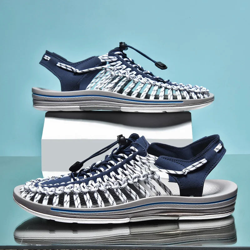 Felix Grant Bahamas Flat Sandals Ash & Harbor