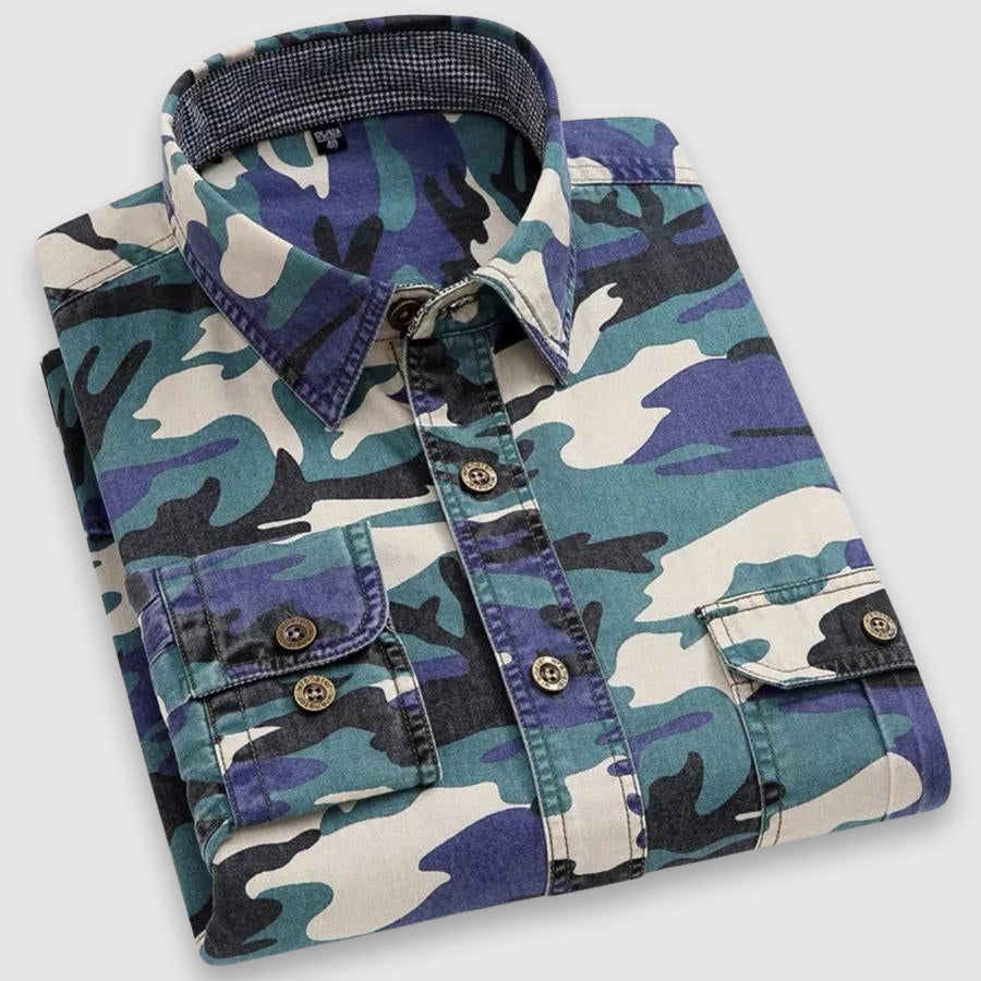 Felix Grant Camouflage Classic Shirt Ash & Harbor