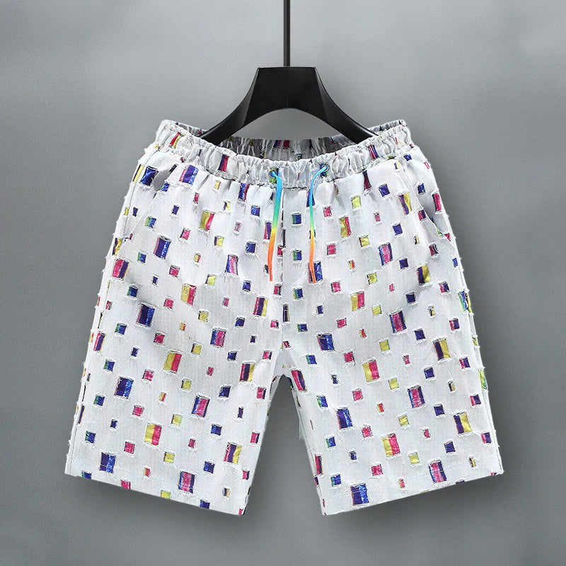 Felix Grant Colorful Denim Shorts Ash & Harbor