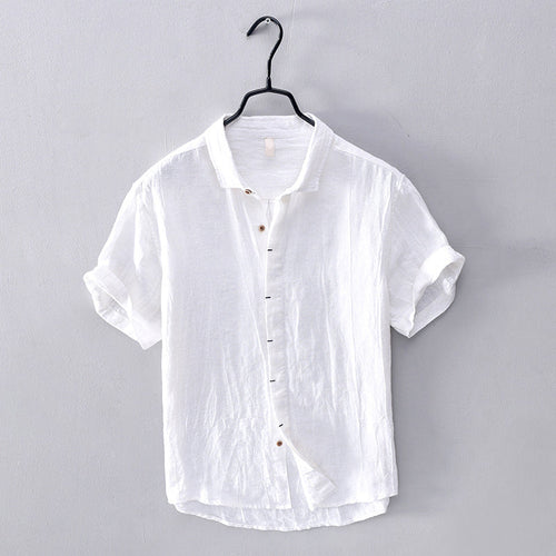 Felix Grant Coral Bay Linen Shirt Ash & Harbor