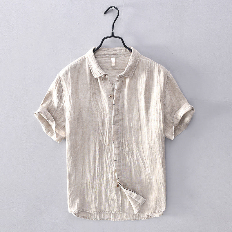 Felix Grant Coral Bay Linen Shirt Ash & Harbor