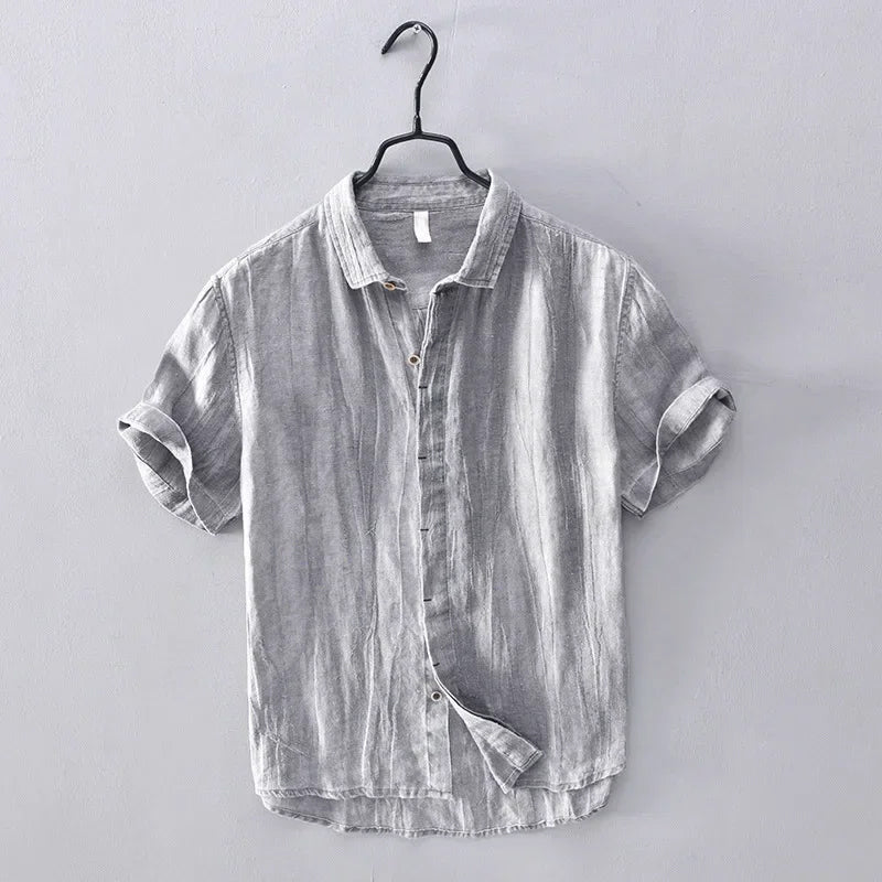 Felix Grant Coral Bay Linen Shirt Ash & Harbor