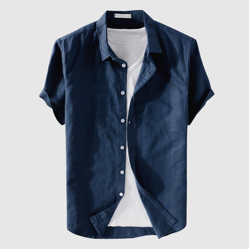 Felix Grant Relaxed Linen Shirt Ash & Harbor