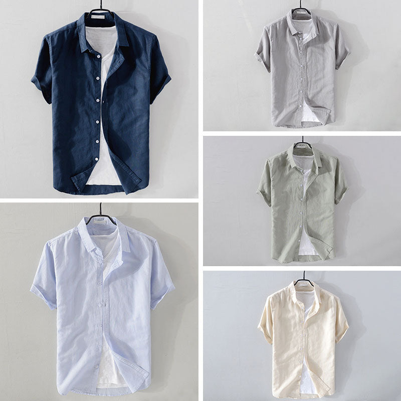 Felix Grant Relaxed Linen Shirt Ash & Harbor