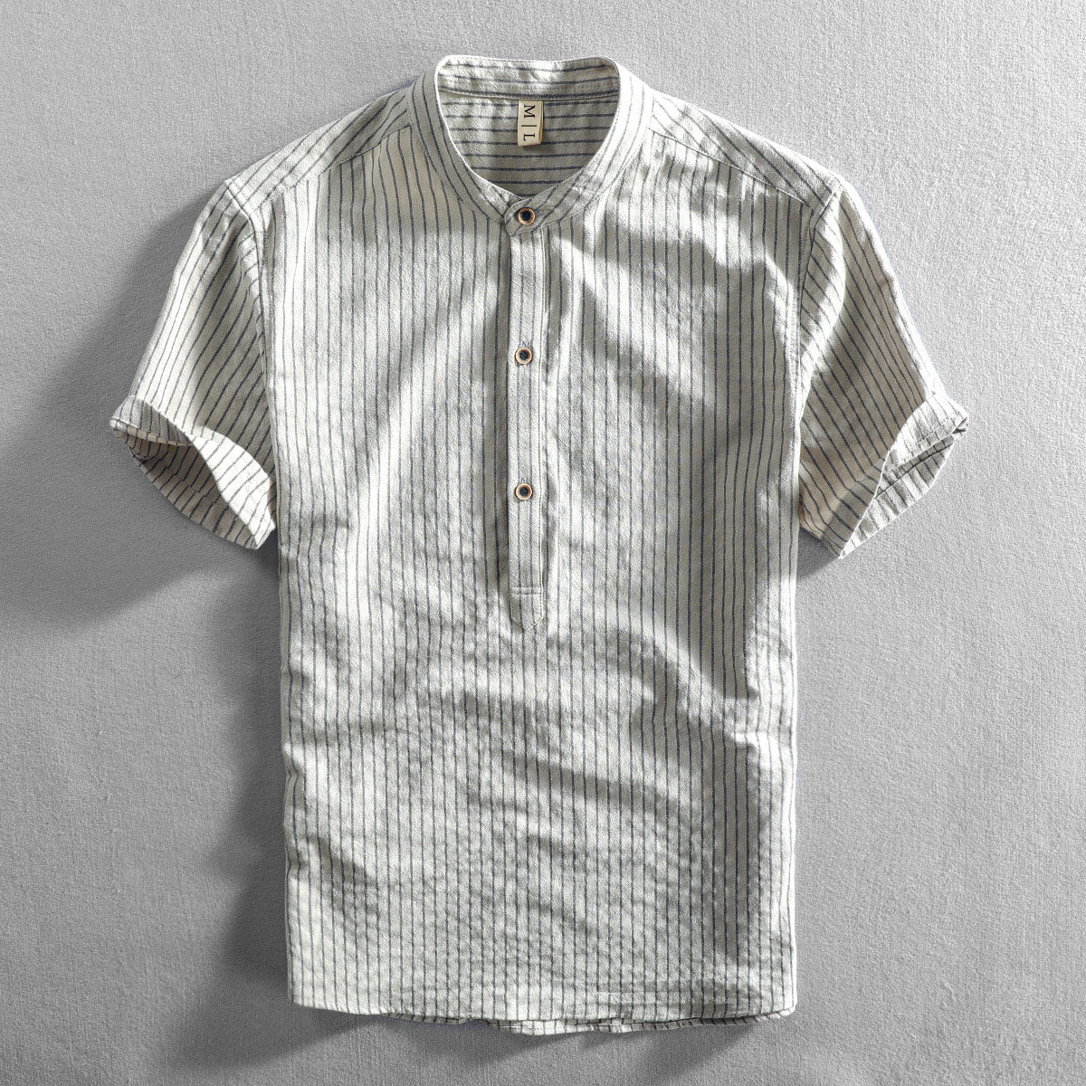 Felix Grant Striped Cotton Shirt Ash & Harbor