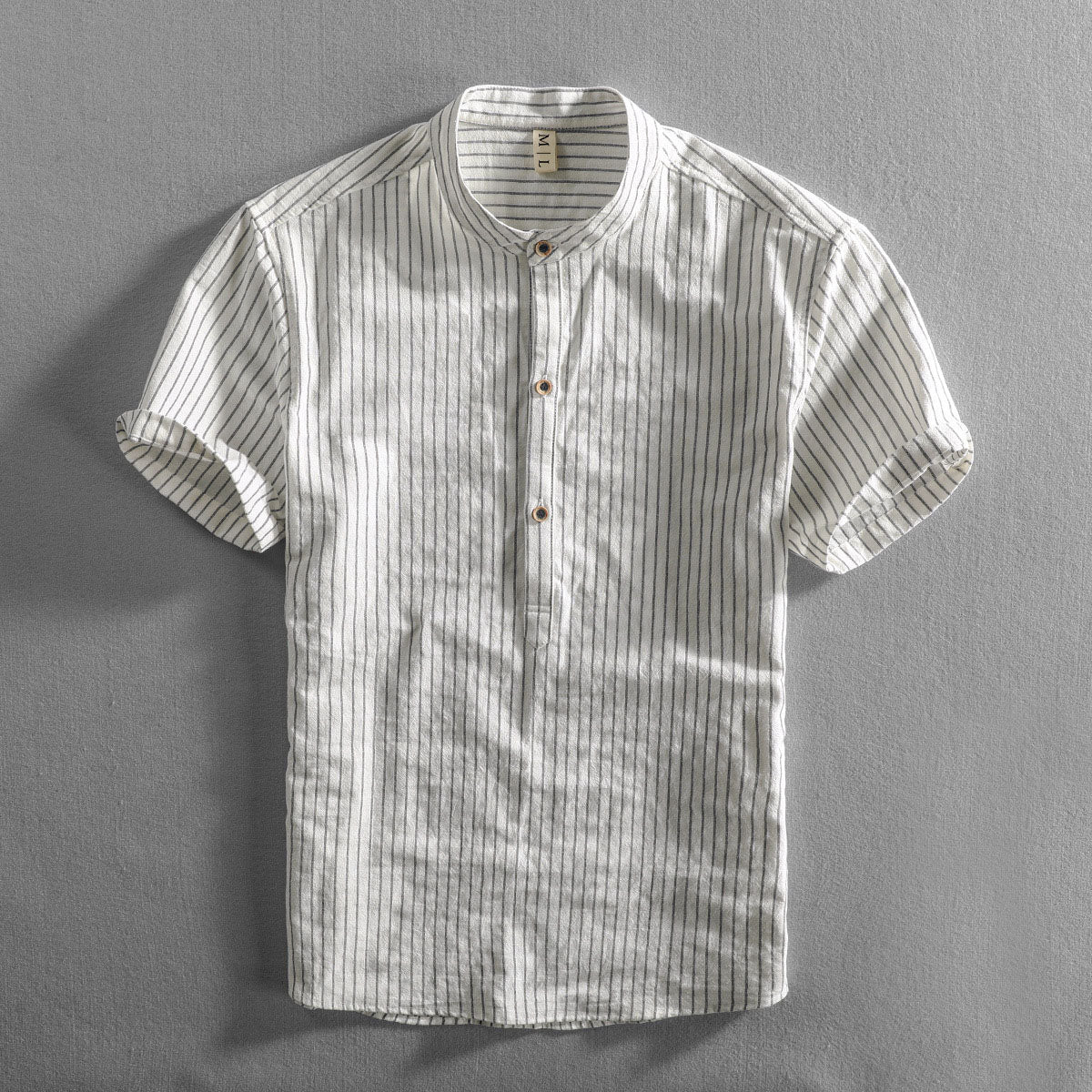 Felix Grant Striped Cotton Shirt Ash & Harbor