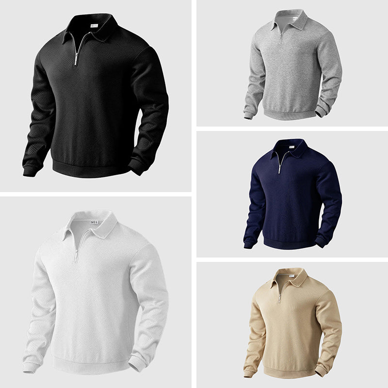 Felix Grant Urban Polo Sweater Ash & Harbor