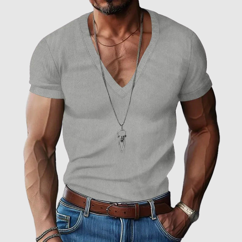 Felix Grant V-Neck Casual Shirt Ash & Harbor
