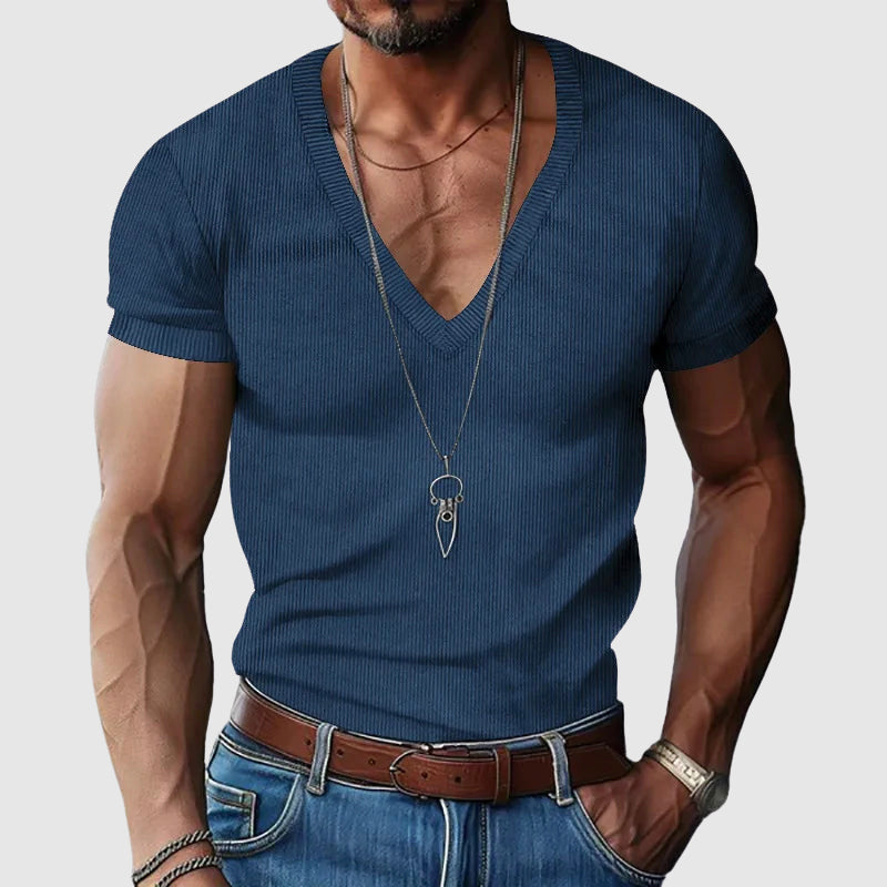Felix Grant V-Neck Casual Shirt Ash & Harbor