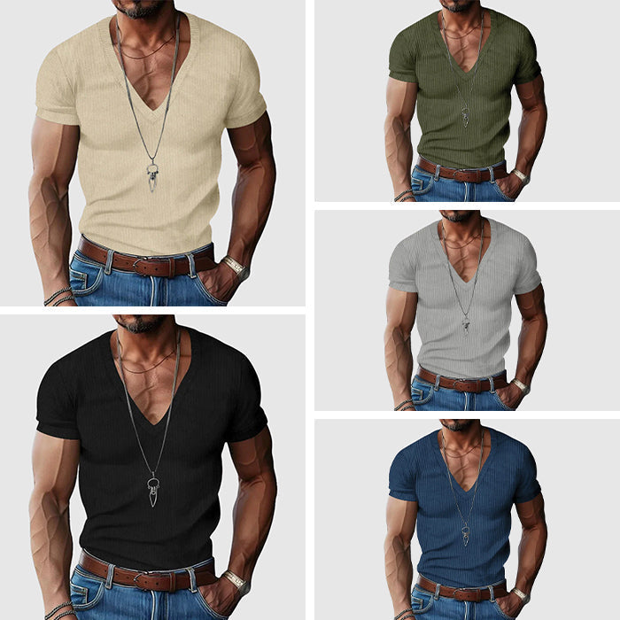 Felix Grant V-Neck Casual Shirt Ash & Harbor