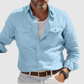 Felix Grant Vintage Linen Shirt Ash & Harbor