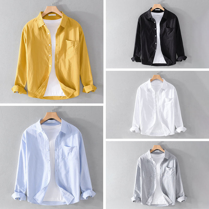 Felix Grant Weekend Cotton Shirt Ash & Harbor