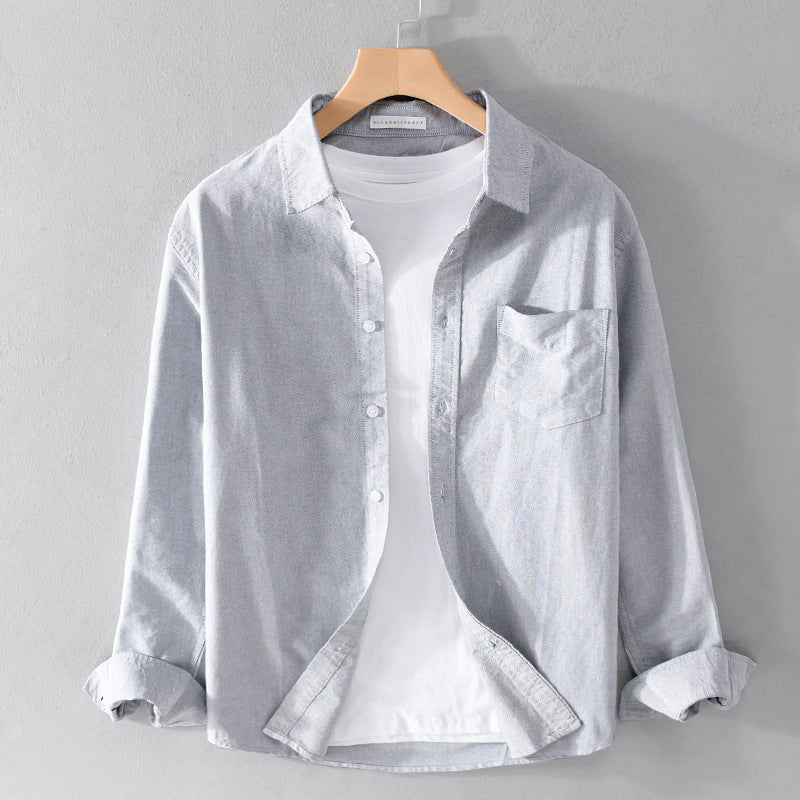 Felix Grant Weekend Cotton Shirt Ash & Harbor