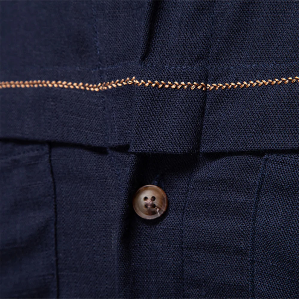 François Blanchet Horizon Linen Shirt Ash & Harbor