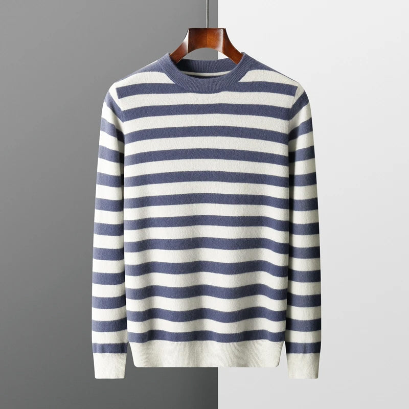 François Blanchet Striped Cashmere Sweater Ash & Harbor