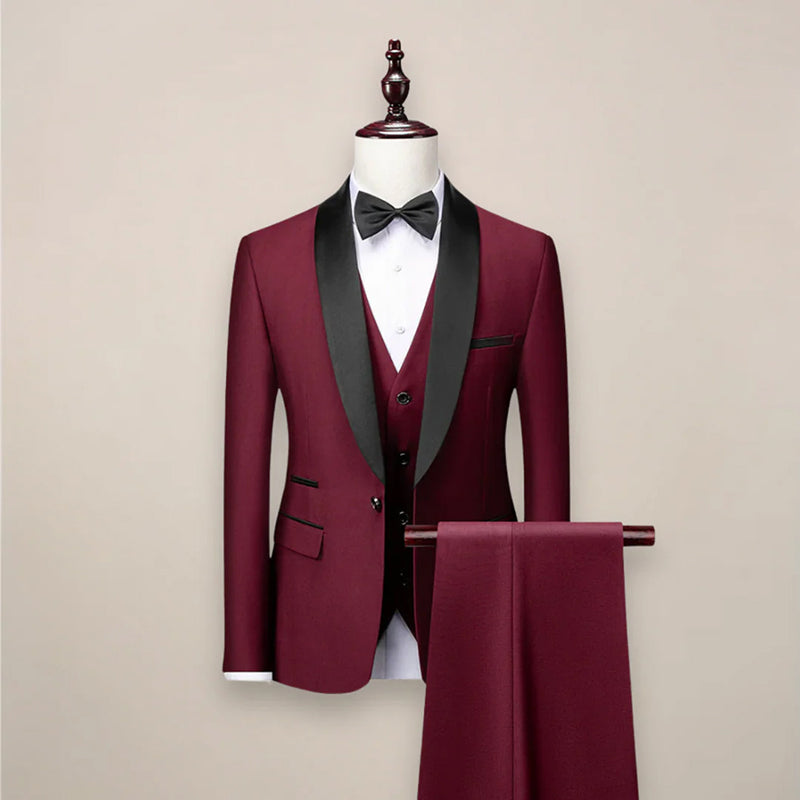 François Blanchet Three-Piece Formal Tuxedo Suit Cole Hampton