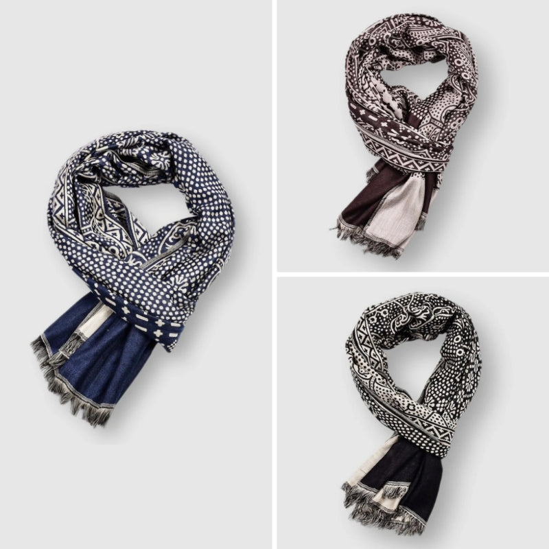 François Blanchet Cotton Scarf Ash & Harbor