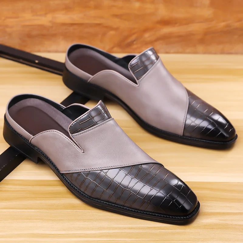 François Blanchet Mule Shoes with Textured Upper Ash & Harbor