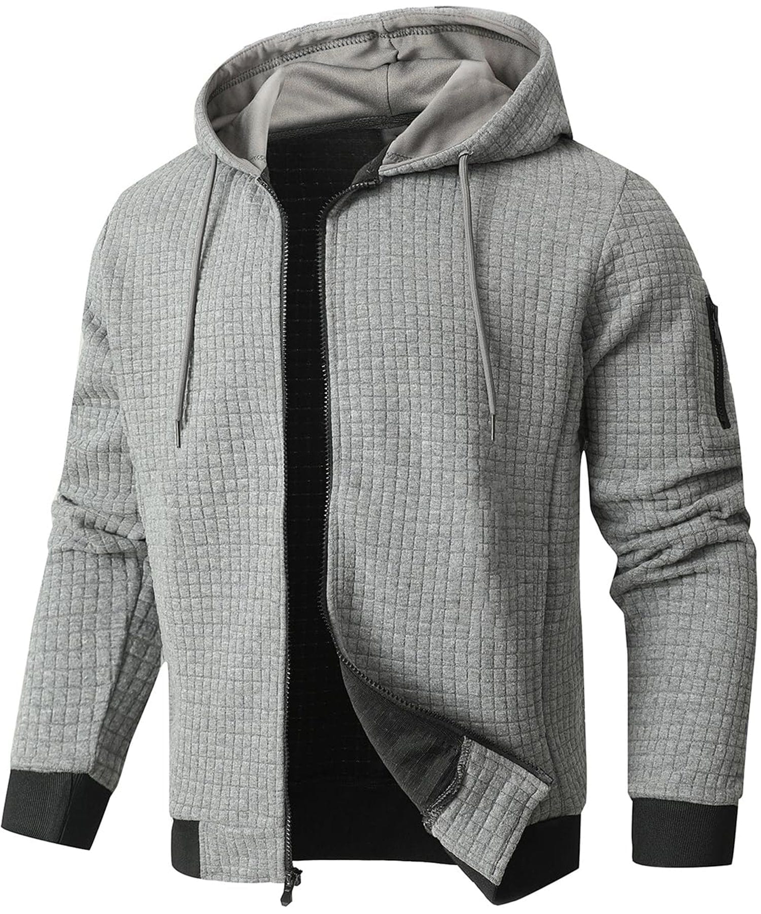 Engineered Warmth Hoodie – Men's Insulated Full-Zip Hoodie – Warm Fleece Cole Hampton