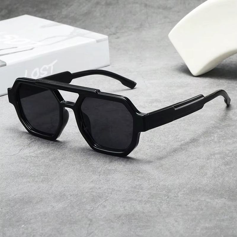 Geometric Navigator Sunglasses with Tinted Lenses Cole Hampton
