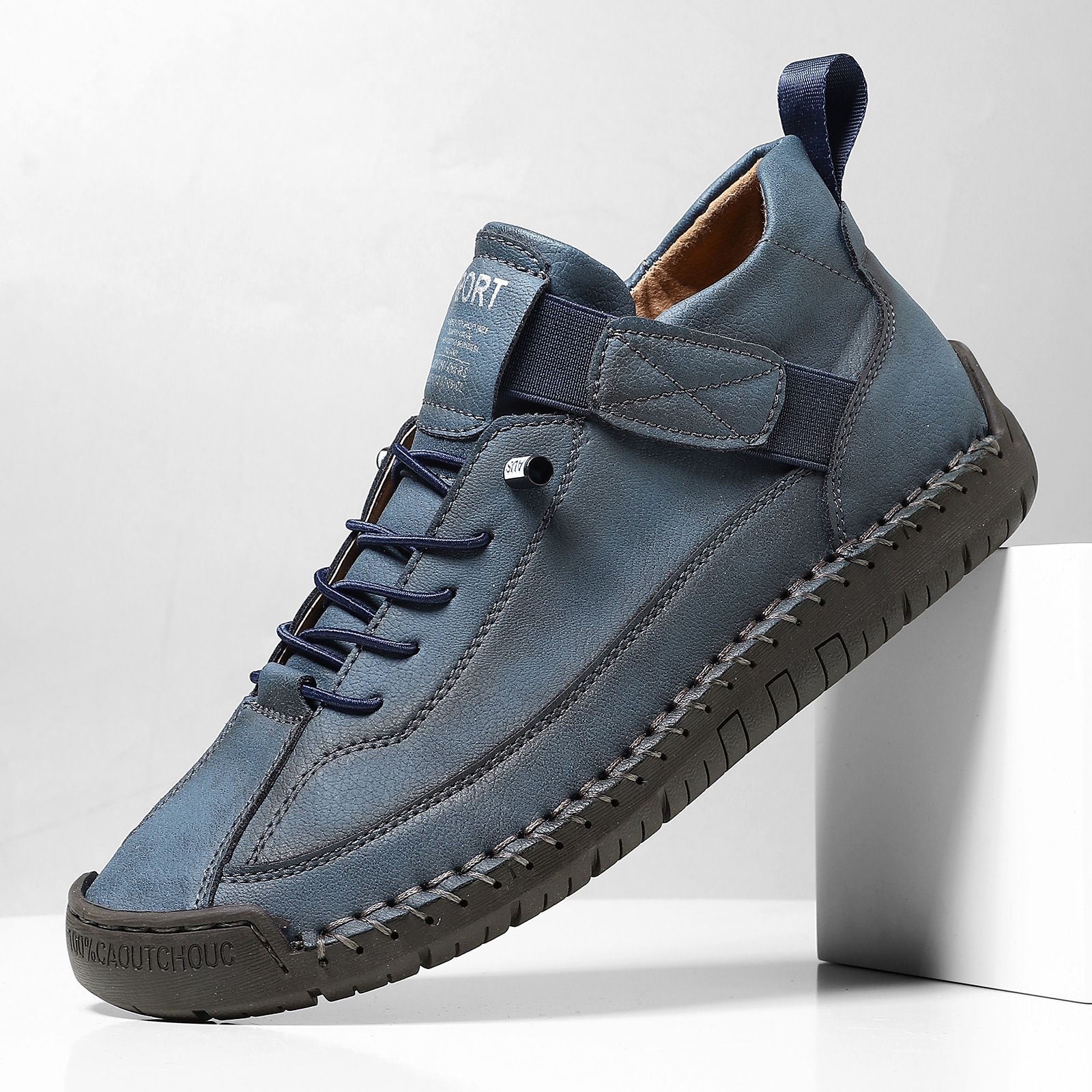Hand-Stitched Trainers for Men – Soft & Non-Slip